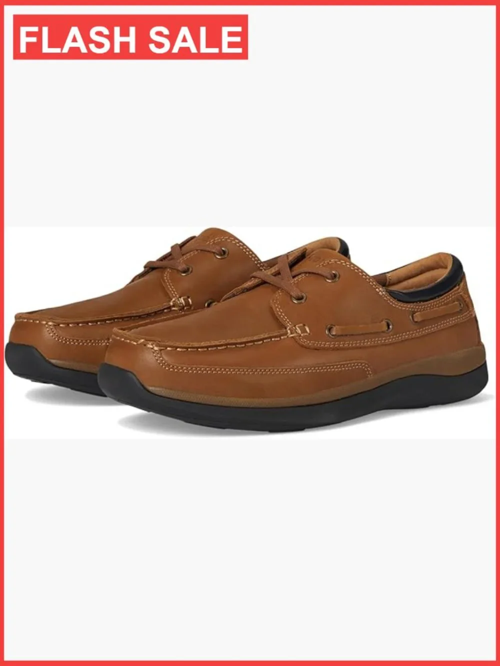 Men's Boat Shoes - Lace-Up Loafers with Cushioned Insole